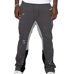 Nouveau design de pantalons de survêtement évasés 100% coton/polaire pour hommes pantalons de jogging évasés pour hommes droits rayés et incurvés à séchage rapide - Product Image 1