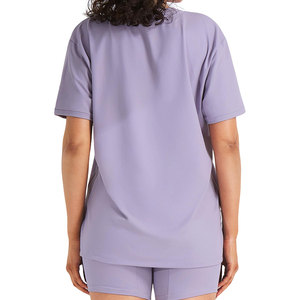 Conjunto Deportivo de 2 Piezas para Mujer, Diseño a Rayas, Camiseta y Pantalones Cortos por Encima de la Rodilla, Ropa Deportiva para Tenis, Logotipo Personalizado, Nueva Llegada 2026 - Product Image 6
