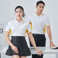 Polo de golf deux tons de qualité supérieure unisexe 220gsm séchage rapide évacuation de l'humidité broderie de logo personnalisé vente en gros et au détail