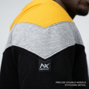 Mens Navy Blue <b>White</b> Solid 100% Cotton Fleece Plus Size Breathable Quick Dry Winter Hoodie Tracksuit Set Pullover Hoodie <b>Jogger</b> - Product Image 4