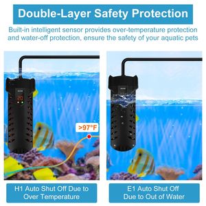 Riscaldatore Sommergibile per Acquario 500W con Termostato, Controllo Esterno della Temperatura Regolabile per Acquari da 79 Galloni, Accessori - Product Image 4