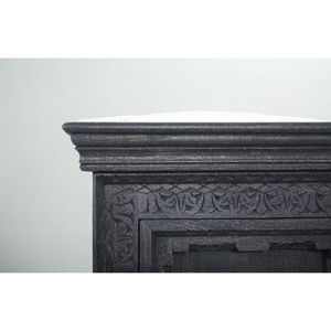Armoire de rangement en bois noir rustique, meuble de salon, style antique, armoire en bois massif - Product Image 3