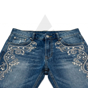 Custom Rhinestone Denim Shorts <b>Mens</b> Bling Crystal <b>Studded</b> Jean Shorts Streetwear Process Impex - Product Image 6