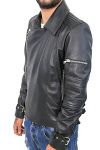 Chaquetas de Cuero PU para Hombre, Diseño Moderno y Elegante, Mangas Largas, Cuello con Capucha, Chaqueta de Invierno a la Moda, Logotipo Frontal Personalizado OEM - Product Image 3
