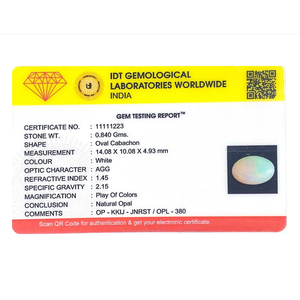 Natural Rough Opal Loose Gemstone 4.2 Carat Certified Wholesale 20mm - Product Image 4
