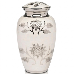 Urnes funéraires en métal finition antique pour adultes, vente en gros - Product Image 1