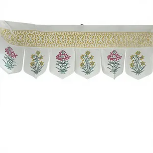 Guirnalda Decorativa Personalizada con Estampado de Hojas, de Algodón Ecológico Lavable, Estilo Art Deco para Ventanas, Puertas y Sala de Estar - Product Image 5