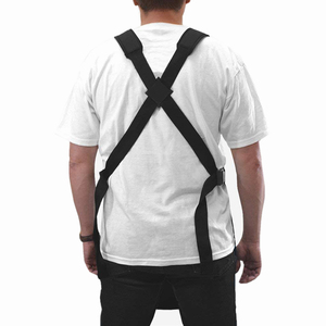 Hot Selling Barber Salon <b>Aprons</b> Multi Pockets Solid Color Knitted Fabric Barber Beauty Salon Use <b>Aprons</b> Adjustable Straps <b>Aprons</b> - Product Image 2