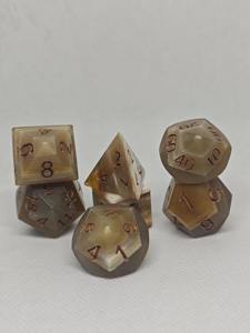 Dés en os de qualité supérieure, polis, polyédriques, pour jeux de rôle professionnels, vente en gros, artisanat naturel - Product Image 3