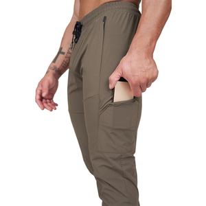 Men Olive <b>Green</b> <b>Cargo</b> <b>Pants</b> Elastic Waist Multiple Pockets Quick Dry Lightweight Casual Summer Wear - Product Image 4