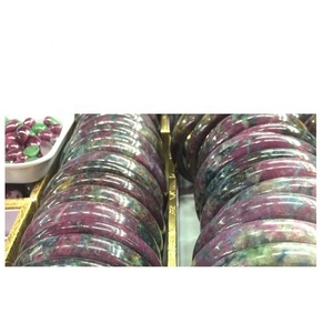 Naturally Epidote <strong>Bracelets</strong> <strong>Ruby</strong> Zoisite Bangle Rare Solid <strong>Ruby</strong> Zoisite Bangle <strong>Bracelet</strong> 57MM Beautiful Multiple Colour Gradient - Product Image 3