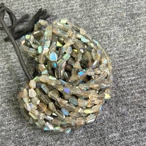 Faceted <b>Stone</b> <b>Beads</b> For Jewelry Making 8 Inch Strand Natural Gray Blue Labradorite Loose <b>Beads</b> - Product Image 6