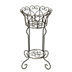 Jardinière murale ronde en métal pour la décoration du jardin, panier à fleurs suspendu en fer noir de qualité supérieure - Product Image 4