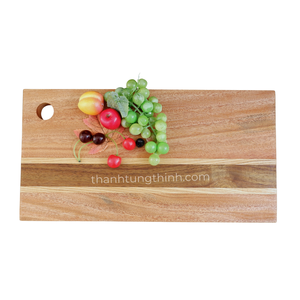 Planche à découper rectangulaire en bois Thinh Tung Thinh avec poignée, antidérapante, durable, facile à nettoyer, emballage individuel - Product Image 5