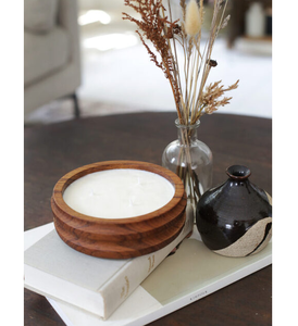 เชิงเทียนไม้คุณภาพดีรูปทรงวงรี  รักษ์โลก  ตกแต่งบ้านสวยงาม - Product Image 1