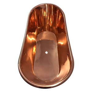 Handmade Copper Bathtub Perla Luxury Freestanding Copper Soaking Tub for Home Bathroom Spa Hotel Resort and Villa - Product Image 3