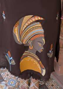 Brown Cotton Ethnic <b>Kurta</b> Palazzo Set with Hand Drawn Print and Dupatta for <b>Women</b> Casual Wear - Product Image 4
