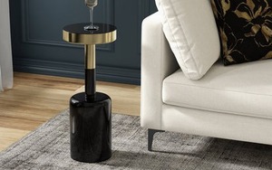 Picture Perfect Modern Metal Coffee <b>Table</b> with Gold Base <b>Marble</b> Top Durable Finish Minimalist Design Living Room Furniture - Product Image 6