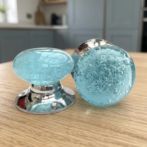 Bubble Turquoise Crystal Ceramic Modern Mortice Lock <b>Door</b> <b>Knobs</b> Handle for Bedroom Living Room Kitchen Cabinets [MLH 108] - Product Image 2