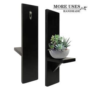 Supports muraux en métal moulé pour bougies, décoration murale, bougeoirs, dernière arrivée, support artisanal, couleur noire. - Product Image 4