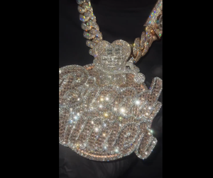 Colgantes y Dijes Personalizados con Foto, Nombre y Logotipo, con Diamantes de Moissanita Cultivados en Laboratorio, Corte Brillante, Oro Amarillo de 14K, Estilo Hiphop - Product Image 5