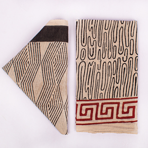 Craftjaipur High Quality Skin-Friendly Multifunctional Hand Block Print Geometric Pattern Cotton Bandana <b>Square</b> <b>Scarf</b> Casual - Product Image 4