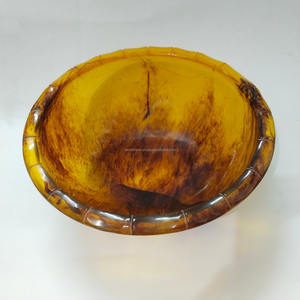 Bol à fruits et plantes à motifs zigzag en marbre Bol en fil de résine en résine, bol de rangement en résine à tricoter - Product Image 1