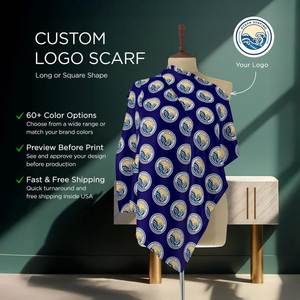 ผ้าพันคอไหมพิมพ์ลายแฟชั่นแบบสั่งทำพิเศษ ผ้าคลุมศีรษะฮิญาบ ผ้าพันคอสี่เหลี่ยม คอลเลคชั่นขายส่งจำนวนมาก - Product Image 2