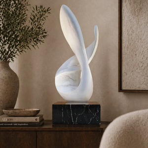 Escultura Abstracta de Cisne de Mármol, Hecha a Mano con Piedra Natural, Estatua Decorativa para Decoración de Hogar, Hotel, Oficina y Jardín de Lujo - Product Image 3