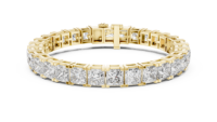 Bracelet tennis en moissanite taille princesse 2MM 3MM 4MM 5MM en argent sterling 925 plaqué or, clarté VVS, bijoux fins pour femme, OEM