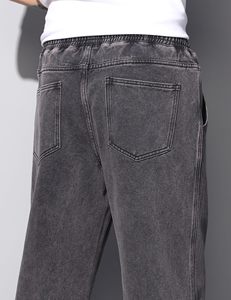 Jeans de Mezclilla para Hombre, Corte Recto, Lavado a la Piedra, Cintura Media, Corte Regular, Algodón, Estilo Vintage, Transpirables, para Invierno, Verano y Otoño - Product Image 6