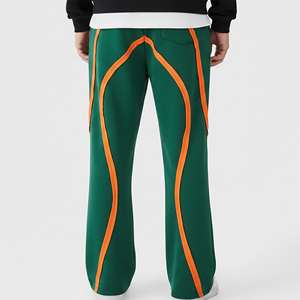 Prix de gros Pantalon de survêtement en toile 100% coton, style urbain décontracté, épais, respirant, écologique, haute qualité, avec détails latéraux - Product Image 6