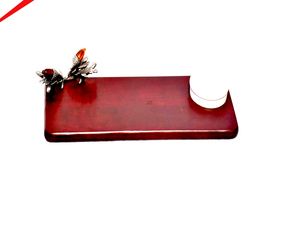 Plateau en aluminium plaqué or antique avec motif de fruits pour servir les aliments dans les restaurants - Product Image 3