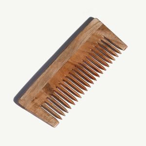 Peigne en bois de Neem naturel biologique à dents fines et grossières pour cheveux bouclés et raides, artisanat naturel - Grande Vente - Product Image 2