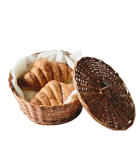 Hot Selling Rattan Made <b>Bread</b> and Fruit <b>Basket</b> Storage Organization Table Centerpiece Kitchenware Supplies - Product Image 1