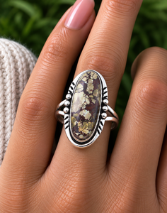 Wild Horse <b>Turquoise</b> Silver <b>Ring</b> Handmade Gemstone <b>Ring</b> Western Boho Statement Jewelry Southwestern Fashion <b>Ring</b> for Women - Product Image 4
