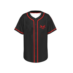 Conjunto de Uniforme de Béisbol Ekin Impex, Negro y Rojo, Bordado, Unisex para Adultos, Absorbe la Humedad, Corte Regular, para Todas las Temporadas, Uniforme de Béisbol Estadounidense - Product Image 3