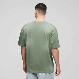 Top Plus Size Drop Shoulder 100% Cotton Sun Fade Wash Men's T-shirt Custom Embroidered Logo Heavyweight Oversized <b>Hip</b> Hop Quick - Product Image 6