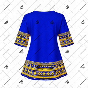 Wholesale Greek Sigma Gamma Rho Sorority Clothing Sublimated Retro Geometric Print Half Sleeve African Summer Style Shirt - Product Image 2