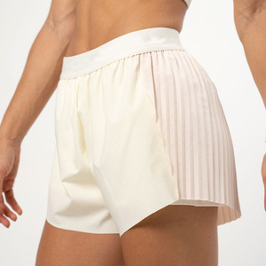 Shorts de Yoga Azules Sólidos con Malla Asimétrica de Cintura Alta, Sin Costuras, Resistentes a las Arrugas, Elásticos en Cuatro Direcciones, Leggings para Fitness, Entrenamiento y Gimnasio - Product Image 1