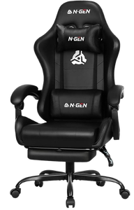 เก้าอี้เล่นเกมสำนักงานที่เหมาะกับสรีระศาสตร์คุณภาพสูงวัสดุ PU สไตล์การแข่งสมัยใหม่ปรับด้วยมือคุณสมบัติพนักพิงศีรษะหมุนได้สำหรับนักเล่นเกม - Product Image 3