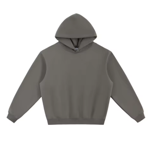 High Quality <b>Thick</b> Cotton Oversized Hoodie Unisex Blank <b>Fleece</b> Sweatshirt Custom Logo Boxy Pullover for Men and Women - Product Image 4