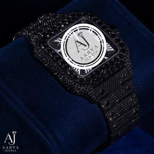 Reloj Mecánico de Acero Inoxidable con Baño de Rodio Negro, Esfera Cuadrada de 41 mm, Correa de Brazalete, Números Romanos, Analógico, Regalo de Lujo - Product Image 3