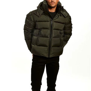 Dernier modèle de veste à capuche écologique respirante pour homme avec logo frontal, vêtement d'extérieur d'hiver en couleurs personnalisées - Product Image 2