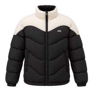 Blousons d'hiver matelassés haut de gamme pour hommes avec logo personnalisé, manteaux rembourrés entièrement zippés, vêtements d'extérieur décontractés pour la vente en gros et les marques OEM - Product Image 1