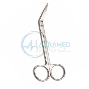 Tijeras Quirúrgicas Anguladas Iris de 12 cm, Tijeras para Perforación de Encías, Instrumento Quirúrgico de Acero Inoxidable - Product Image 4
