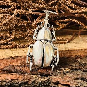 Anillo gótico Beetle de plata de ley 925, anillo punk con diseño de animal para mujer - Product Image 4