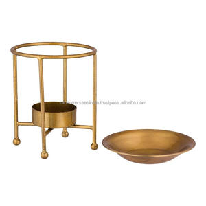Brûleur d'encens en métal, support de bougie chauffe-plat, brûleur de cire parfumée et d'huile pour spa, yoga, méditation - Product Image 3