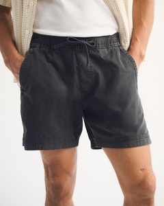Custom Men Drawstring Casual Shorts Elastic Waist Washed Cotton Summer Shorts OEM ODM Wholesale Private Label Supplier - Product Image 4