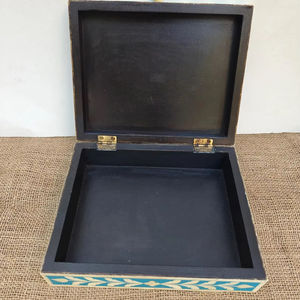 Caja de Joyería Decorativa Hecha a Mano con Diseño Marroquí de Flor de Amor con Incrustaciones de Hueso Ecológica, Decoración para Mesa del Hogar, Año Nuevo - Product Image 1